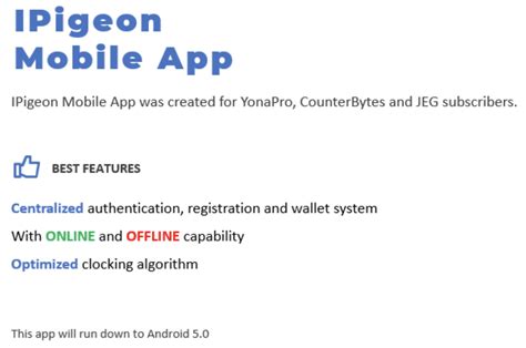 yonapro pare|IPigeon Web App .